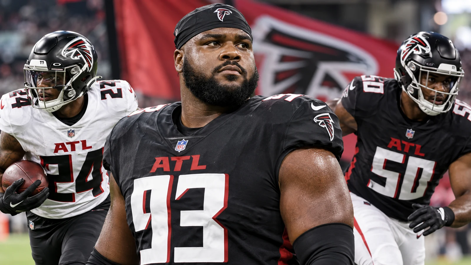 Atlanta Falcons defensive line and roster depth after Da'Shawn Hand was placed on injured reserve.