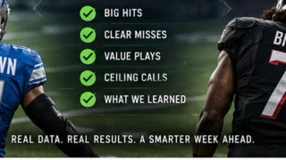 FSN DFS Week 2 running back and wide receiver report card comparing projection hits, misses and ceiling outcomes