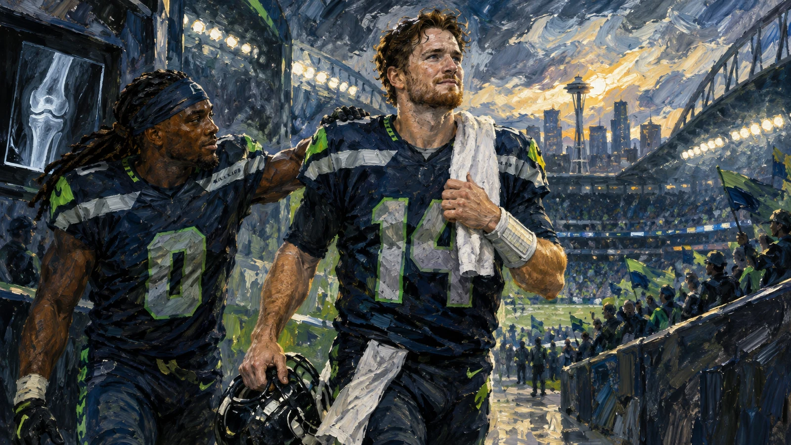 Seattle Seahawks players after Week 2 as Jadarian Price gets good X-ray news and Sam Darnold works toward a return to practice.