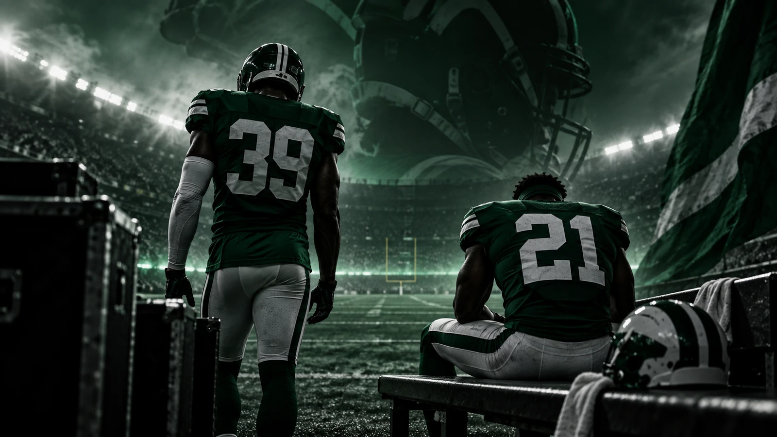 New York Jets receiver depth artwork representing Sterling Shepard joining the practice squad while Omar Cooper Jr. recovers