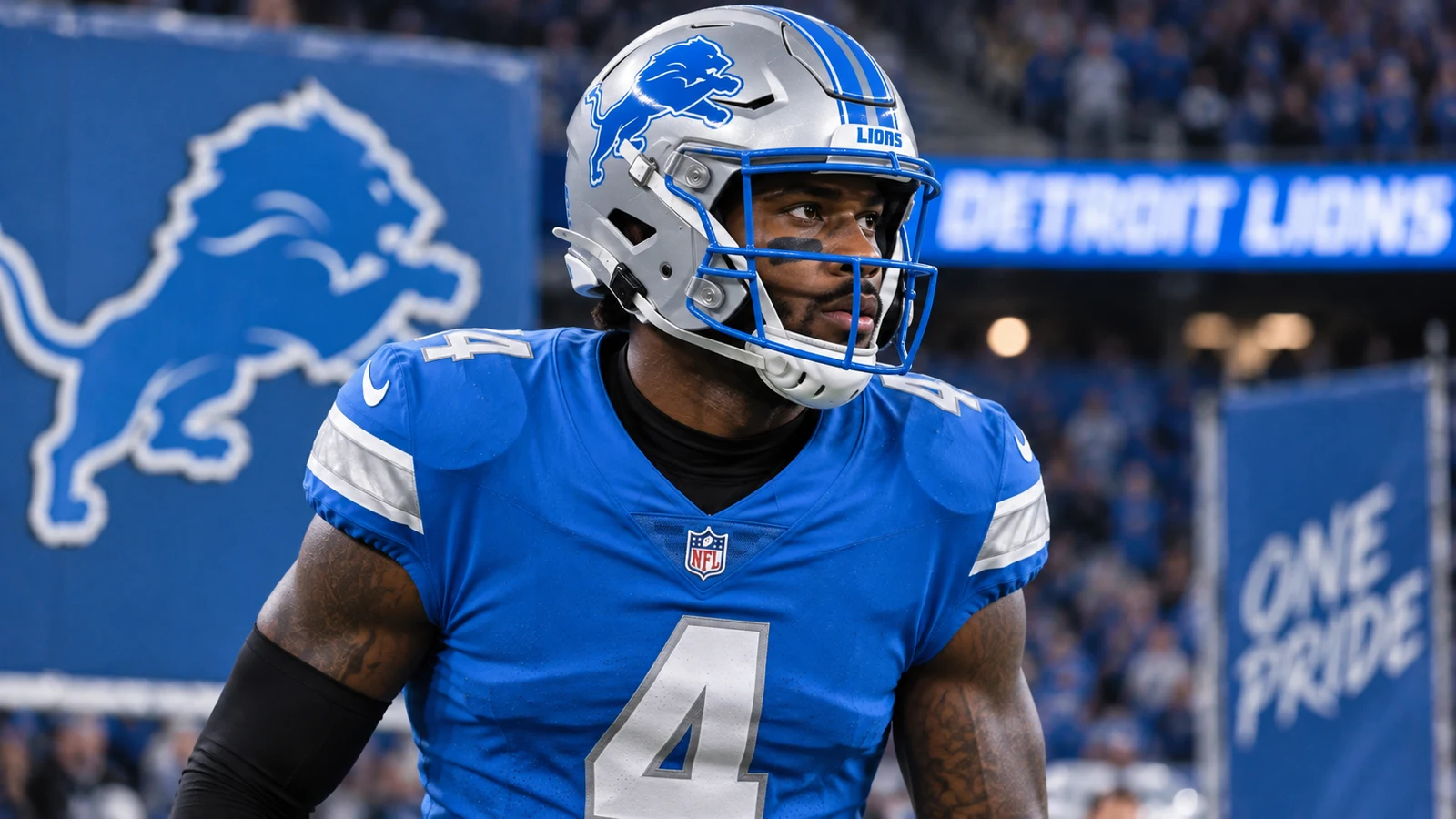 Detroit Lions cornerback D.J. Reed in a Lions uniform ahead of the Week 2 game against Buffalo.